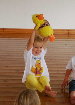 girl and duck